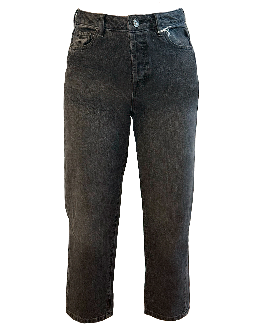 Jeans mom fit negros de mezclilla, look moderno y versátil Moona House.